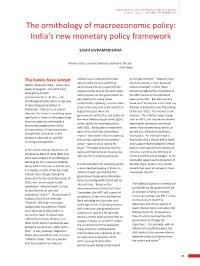 The Ornithology of Macroeconomic Policy: India's New Monetary Policy Framework