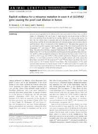 Explicit Evidence for a Missense Mutation in Exon 4 of SLC45A2 Gene Causing the Pearl Coat Dilution in Horses