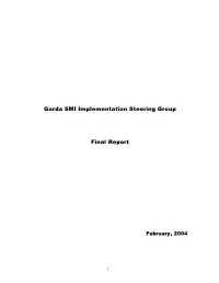 Garda SMI Implementation Steering Group – Final Report