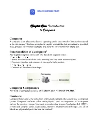 Introduction to Computer