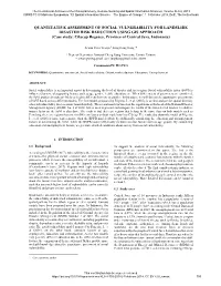 Quantitative Assessment of Social Vulnerability For