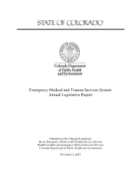 State of Colorado – Regional Emergency Medical and Trauma Advisory Councils Map C