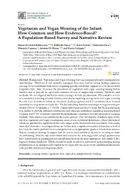 Vegetarian and Vegan Weaning of the Infant: How Common and How Evidence-Based? a Population-Based Survey and Narrative Review