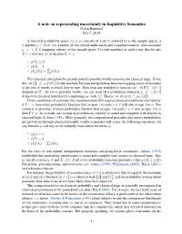 A Note on Representing Uncertainty in Inquisitive Semantics Dylan Bumford July 7, 2014