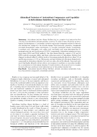 Altitudinal Variation of Antioxidant Components and Capability in Indocalamus Latifolius (Keng) Mcclure Leaf