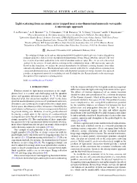 Light Scattering from an Atomic Array Trapped Near a One-Dimensional Nanoscale Waveguide: a Microscopic Approach