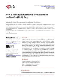 New 5-Alkenyl Resorcinols from Lithraea Molleoides (Vell). Eng