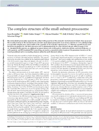 The Complete Structure of the Small-Subunit Processome