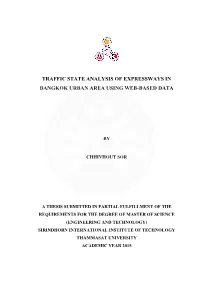 Traffic State Analysis of Expressways in Bangkok Urban Area Using Web-Based Data