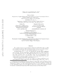 Almost-Equidistant Sets∗