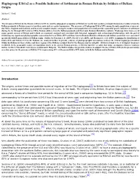 Haplogroup E3b1a2 As a Possible Indicator of Settlement in Roman Britain by Soldiers of Balkan Origin