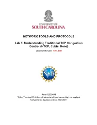 Lab 6: Understanding Traditional TCP Congestion Control (HTCP, Cubic, Reno)