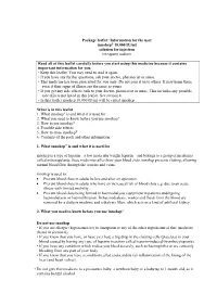 Package Leaflet: Information for the User Innohep® 10,000 IU/Ml Solution for Injection Tinzaparin Sodium