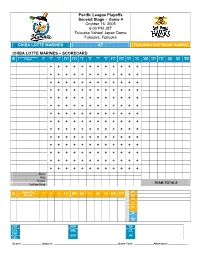 Pro Yakyu Gameday Packet