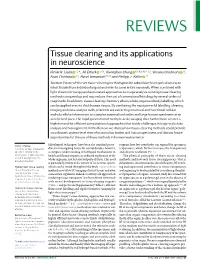 Tissue Clearing and Its Applications in Neuroscience