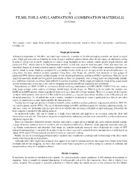 9 FILMS, FOILS and LAMINATIONS (COMBINATION MATERIALS) D.A.Dean