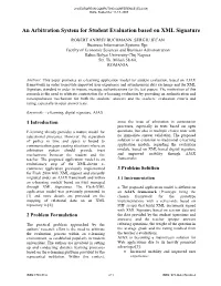 An Arbitration System for Student Evaluation Based on XML Signature
