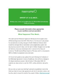 BREXIT at a GLANCE... What Happened This Week