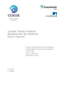 Current Trends in Botnet Development and Defense Expert Opinion