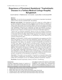 Experience of Persistent Gestational Trophoblastic Disease in a Tertiary