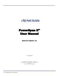 Powerspan II User Manual 80A1010 MA001 09 4 Contents