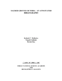 Sacred Groves of India : an Annotated Bibliography