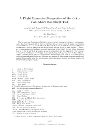 A Flight Dynamics Perspective of the Orion Pad Abort One Flight Test