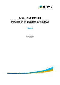 MULTIWEB Banking Installation and Update in Windows
