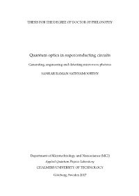 Quantum Optics in Superconducting Circuits
