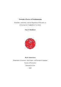 Towards a Poetics of Posthumanism
