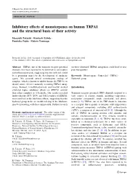 Inhibitory Effects of Monoterpenes on Human TRPA1 and the Structural Basis of Their Activity