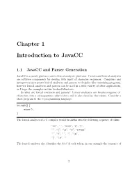 Javacc Tutorial