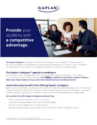 Provide Your Students with a Competitive Advantage