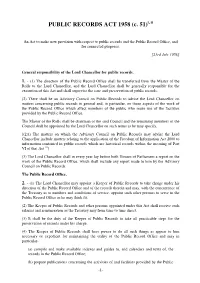 PUBLIC RECORDS ACT 1958 (C