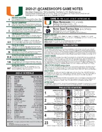 2020-21 @Caneshoops Game Notes