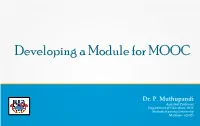 Developing a Module for MOOC