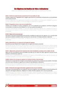 ERC-ECHO. from Objectives to Indicators SP