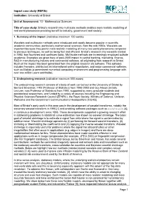 Mathematical Sciences Title of Case