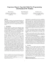 Type-Safe Multi-Tier Programming with Standard ML Modules