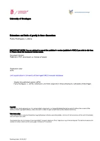 University of Groningen Extensions and Limits of Gravity in Three