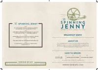 Breakfast Menu About Us