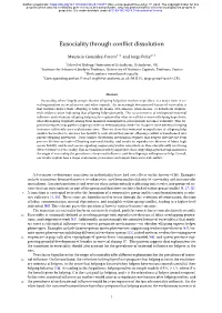 Eusociality Through Conflict Dissolution