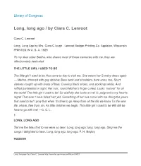 Long, Long Ago / by Clara C. Lenroot