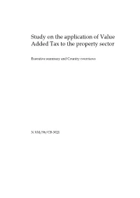 Study on the Application of Value Added Tax to the Property Sector