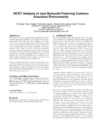 WCET Analysis of Java Bytecode Featuring Common Execution Environments
