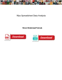 Wps-Spreadsheet-Data-Analysis.Pdf