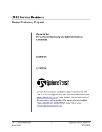 2022 Service Revisions Revised Preliminary Proposal