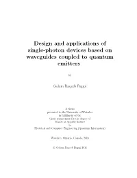 Design and Applications of Single-Photon Devices Based on Waveguides Coupled to Quantum Emitters