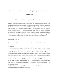 Experimental Evidence of the Ether-Dragging Hypothesis in GPS Data
