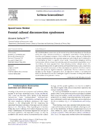 Frontal Collosal Disconnection